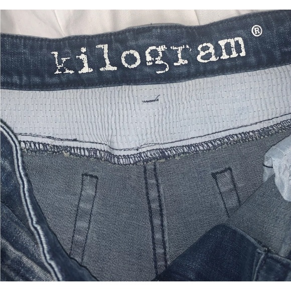 Kilogram Men’s Straight Leg Jeans Dark Wash Distressed Jeans Size 38 - Picture 4 of 7